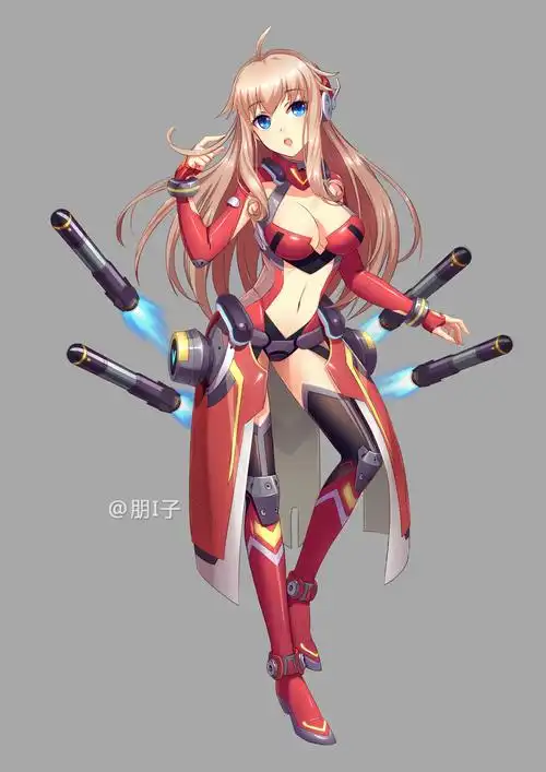 日系机战二次元美少女立绘|插画|游戏原画|朋i子 - 原创作品 - 站酷