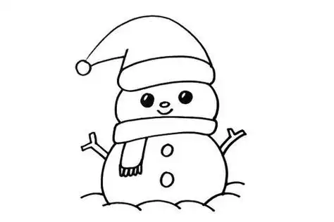 雪人简笔画彩色雪人简笔画彩色可爱
