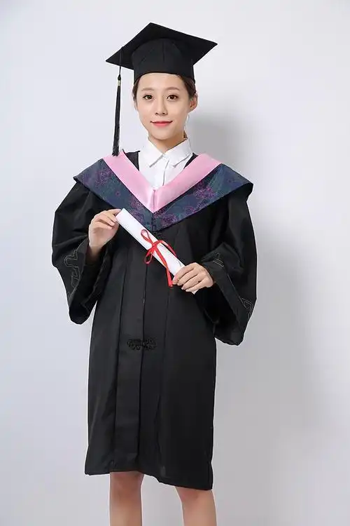 恒佩学士服硕士工学研究生学位大学生文科学位服工科毕业礼服理科白色