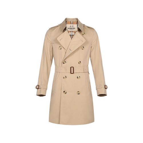 博柏利巴宝莉burberry男款棉质肯辛顿版型中长款风衣外套80458591视频