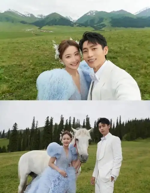 魏晨在阿勒泰拍的婚纱照也太美了