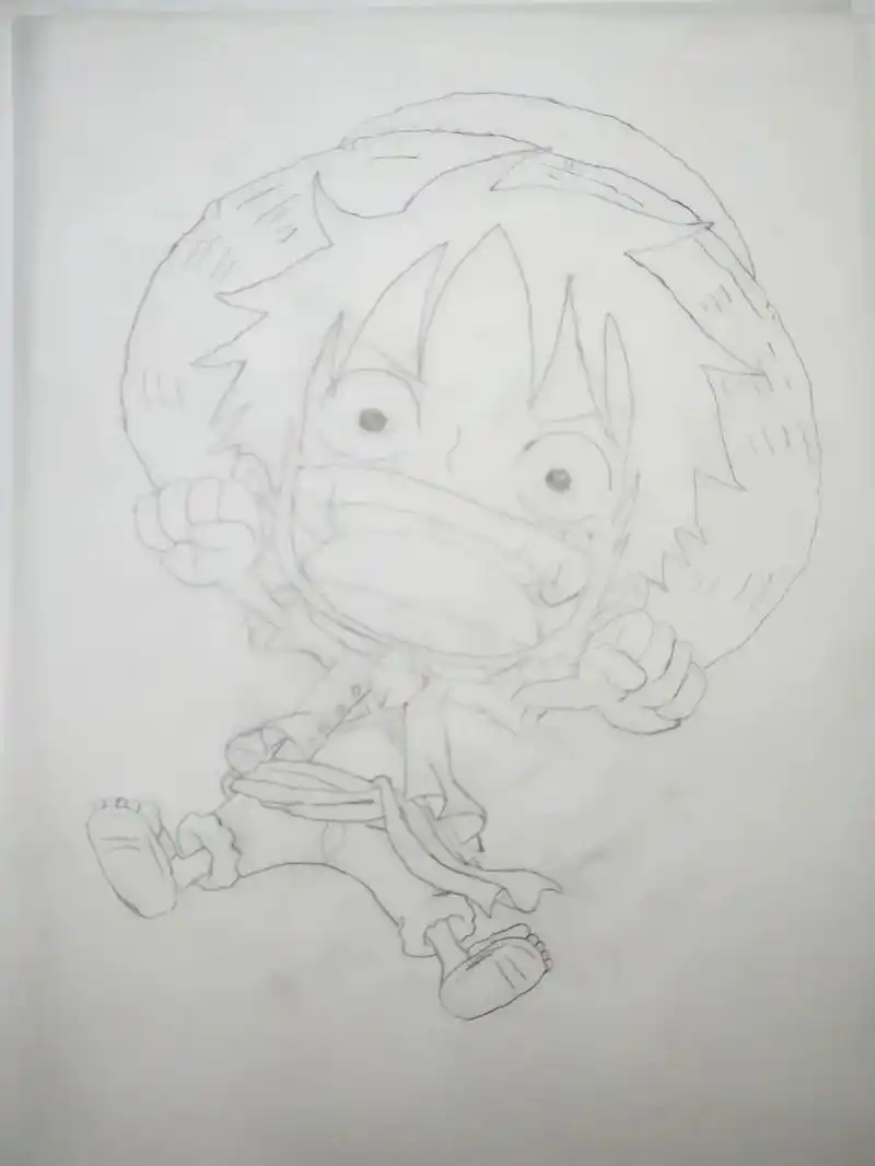 一些临摹.关于我初中闲着无聊临摹的一些路飞#海贼王 #临摹 - 抖音