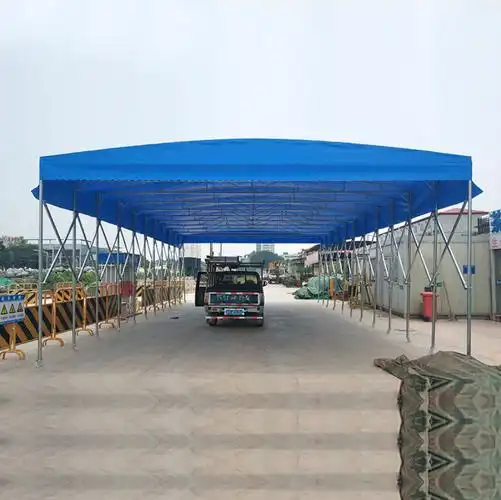 移动车棚停车棚推拉雨棚移动蓬推拉活动雨棚