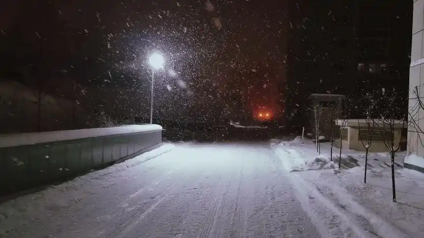 漫天飞雪 #带你看雪 #喜欢下雪的感觉 #城市的夜晚