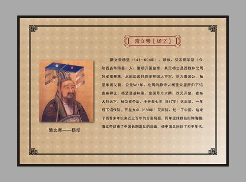 727海报印制展板写真喷绘739校园文化古今历史人物介绍隋文帝杨坚