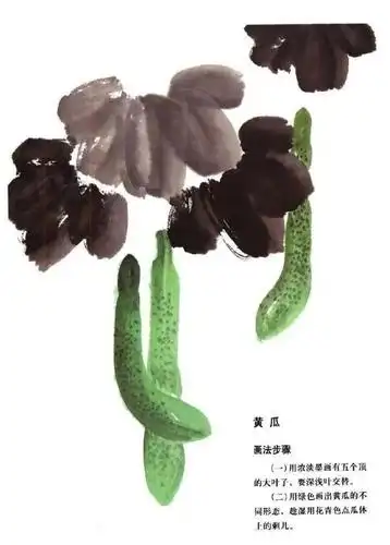 儿童美术:国画瓜果蔬菜范画