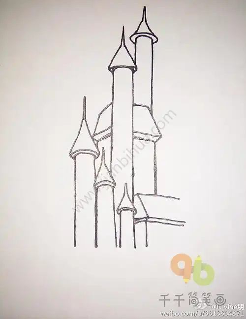 哈利波特里的城堡简笔画