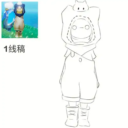 光遇小人物绘画过程