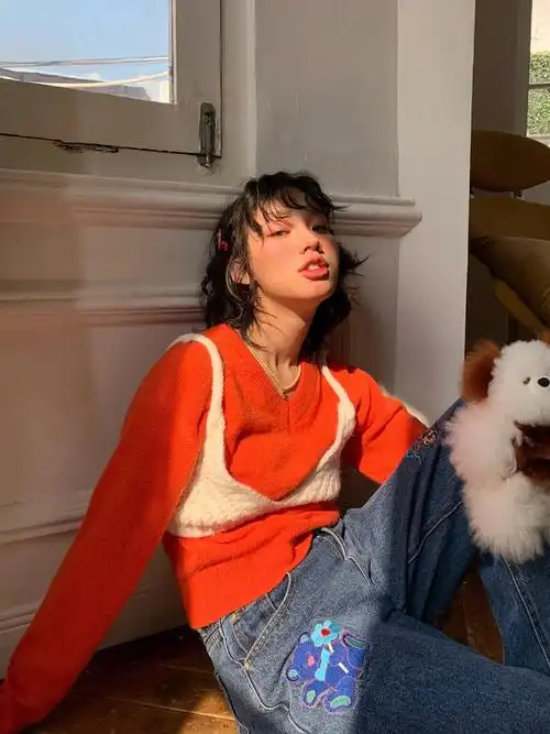 秋天里的一颗大橙子