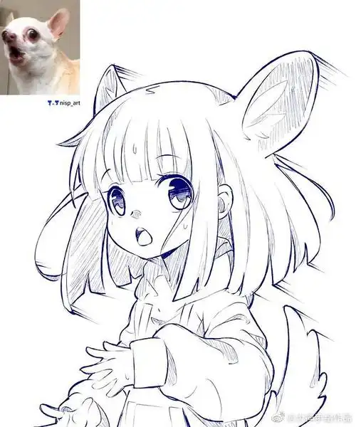 手绘动物拟人续 by.Никита Спартаков#手绘##绘画