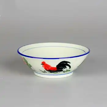 碗具仿公鸡碗陶瓷釉下彩青瓷复古手绘仿鸡公冷面碗斗笠碗高温多尺寸葵