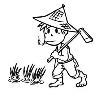 农民简笔画图片