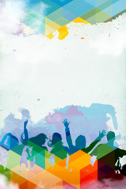 青春不散场 同学会 展板背景素材