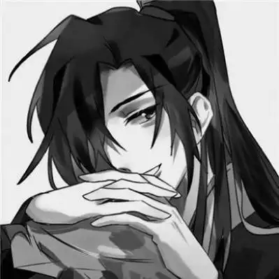 古风动漫男头像黑白系高清安静而孤独的男生