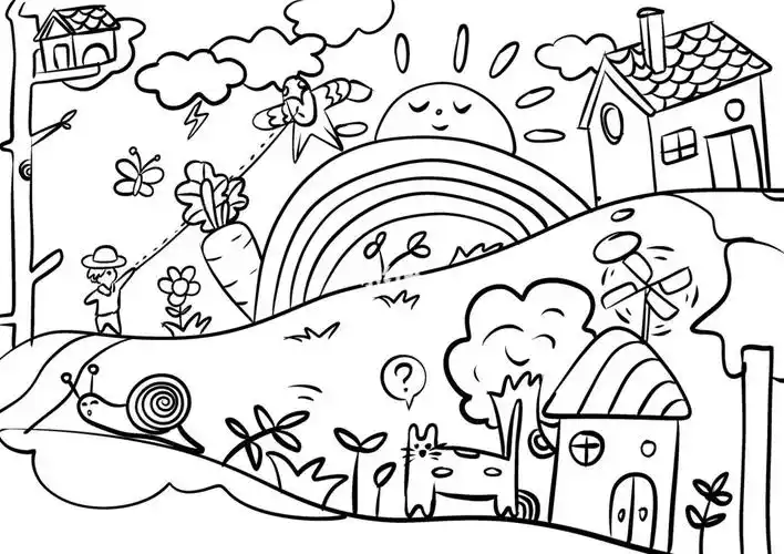 春天主题儿童画