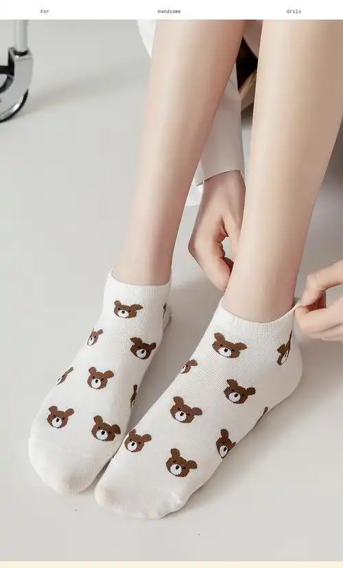 sinihuaji短腰袜子女短筒低腰女生袜子夏季女士短袜子浅口学生春夏秋