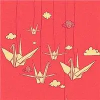 红色千纸鹤头像图片点击鼠标右键下载