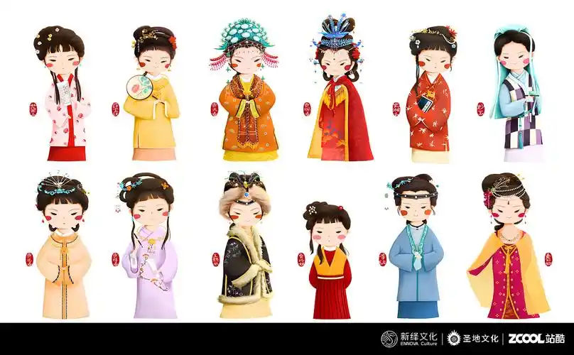 红楼梦金陵十二钗人物形象插画