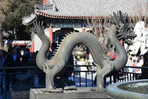 仁寿殿前的龙凤鹤