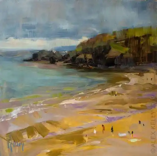 宁静而唯美英国画家亚历克斯凯利的大笔触风景油画每一幅都能吸引到你