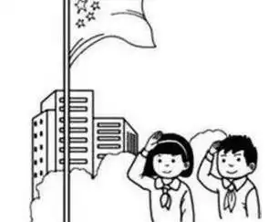 向五星红旗敬礼的少先队员简笔画人物头像简笔画
