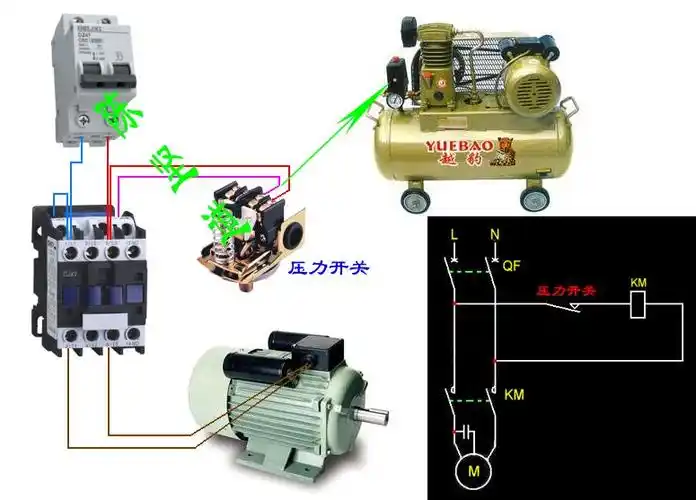 正泰cjx21210如何控制气泵起动的接法