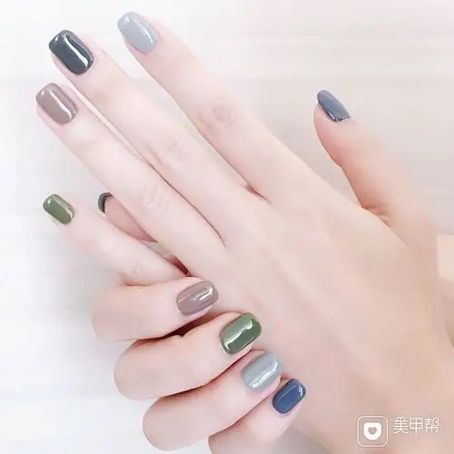 纯色跳色简约店铺热门爆款纯色也百变17年度排行榜美甲图片