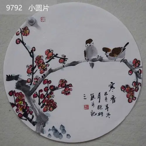 柯老师1圆片花鸟_国画--花鸟_装饰画_装饰作品_园圆堂