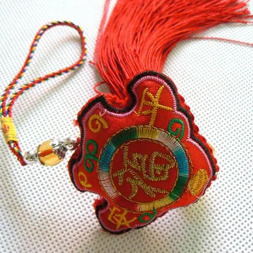 中国风特色礼品刺绣双面福刺绣挂件精品福字特色民俗布艺挂件