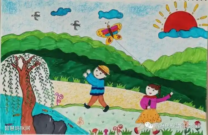 画春天主题绘画优秀作品展示