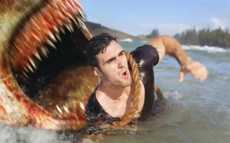 鲨鱼因化学毒物变异,被它咬伤的人会变成丧尸,太可怕了!科幻片