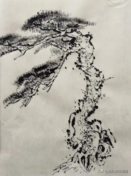 hdcmfc画扇形图国画松树最典型的三种画法你还记得吗会了这三种画松树