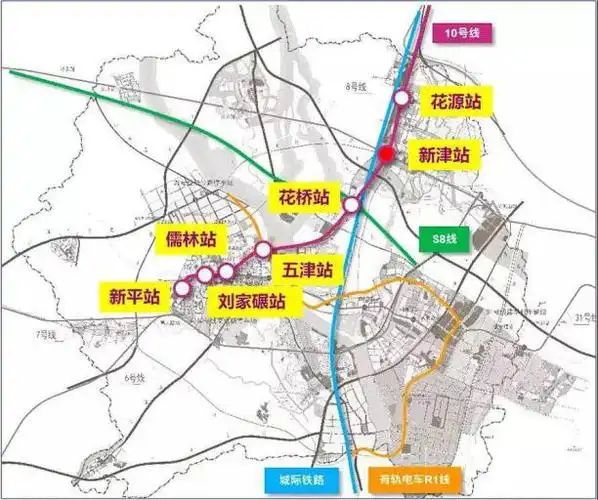 成都地铁10号线二期,在新津域内设置了新津站,新平站等在内7个站点.