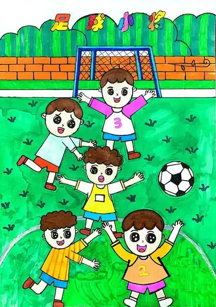 校园足球文化手抄报绘画