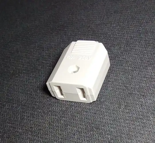 2脚母插头带线 2孔母插头 监控防水盒电源母插头 二脚 监控母插座