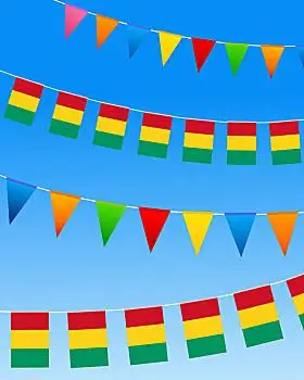 几内亚,彩旗,旗帜,蓝色,矢量,插画