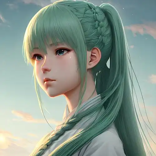 高马尾女生头像拽姐无水印