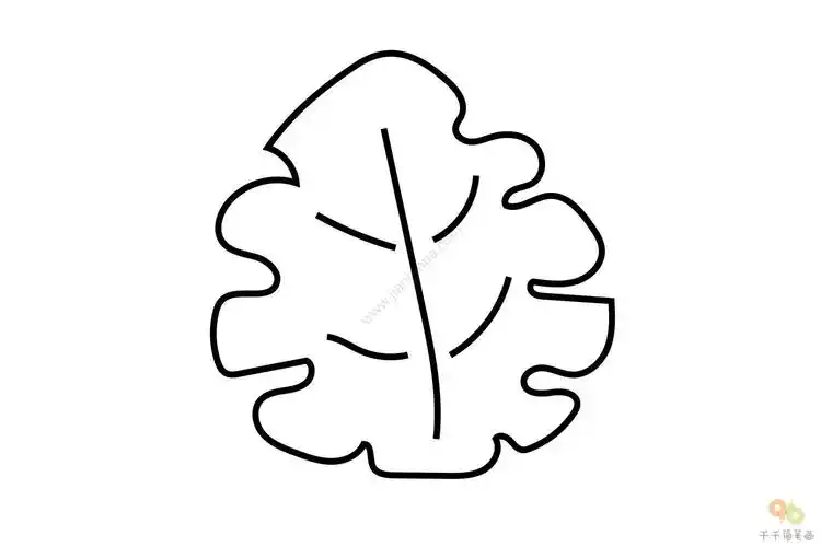 形态各异的树叶简笔画大全