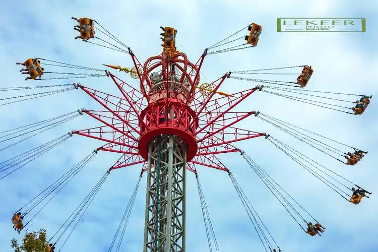 在重庆欢乐谷,我犹豫了一下,因为它比成都要高很多,就像天空秋千一样