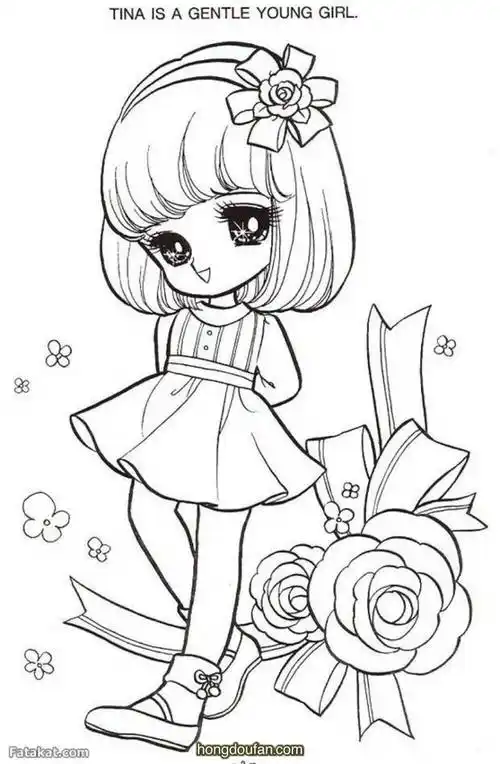 头戴皇冠的白雪公主幼儿在线涂色图片大全-红豆饭小学生简笔画大全