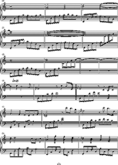c调独奏谱 小宇 钢琴独奏视频 原版钢琴谱 乐谱 曲谱 五线谱 六线谱