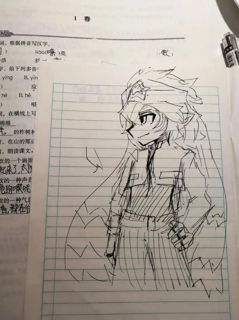 凹凸世界#雷狮#格瑞#金#儿童画 这星期我算是只练侧脸了, - 抖音