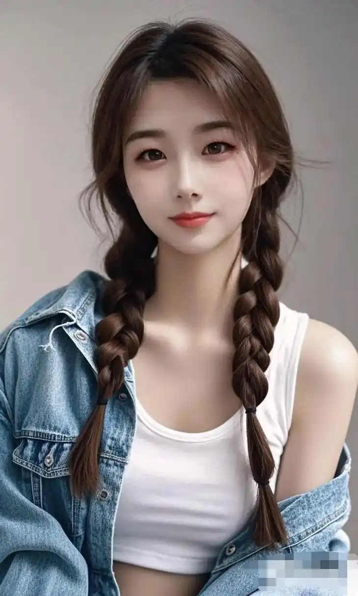 早ﾉ☀ .单眼皮的#麻花辫 女孩👧🏻