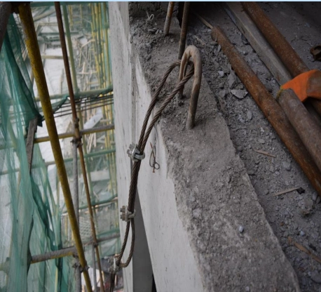 悬挑外架卸载钢丝绳锚固施工方法创新