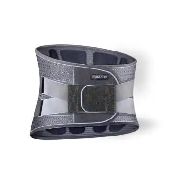 医用腰椎牵引器护腰固定带腰疼秋冬保暖腰托钢板支撑护腰深灰s1尺82尺