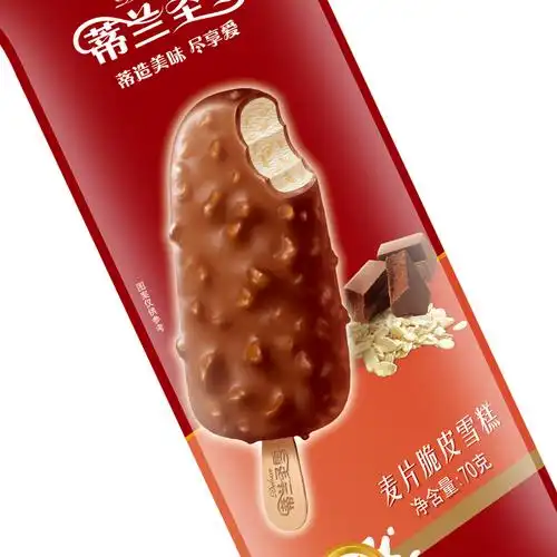 麦片3支蒙牛蒂兰圣雪脆皮雪糕鲜奶巧克力冰棍冰淇淋