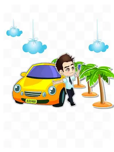 五一劳动节商务男孩汽车一族自驾游出差