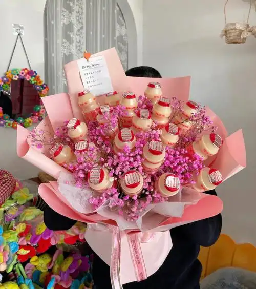 梅河口之音花艺美学养乐多花束