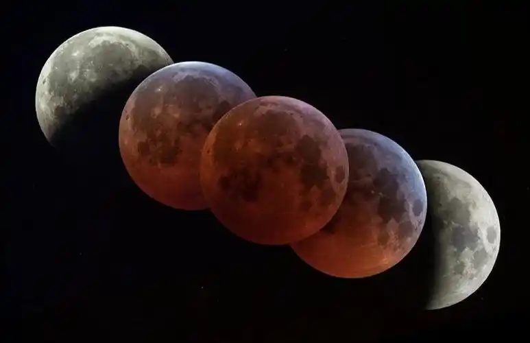 "红月亮"遇上月掩天王星(月亮和天王星合相) - 社会 - 绿茵生活