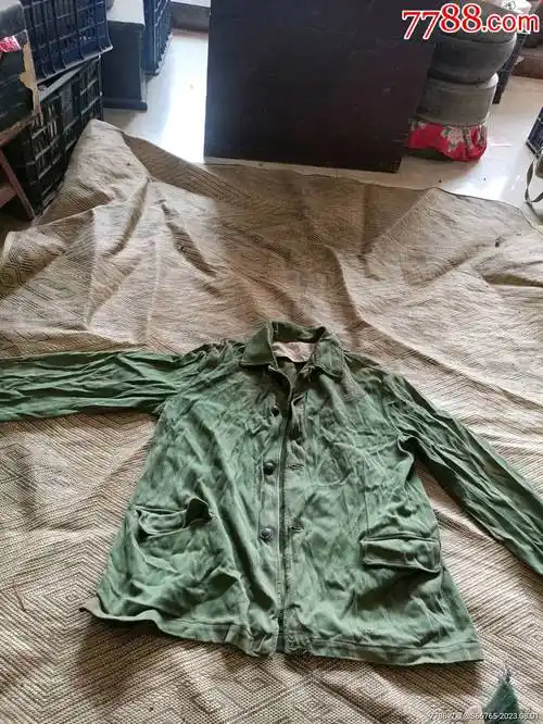 怀旧50年代老卸布纹绿上衣-价格:10元-au34828334